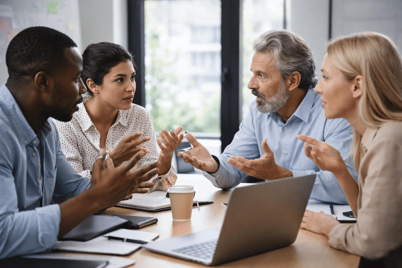 team-in-intensiver-diskussion-unterschiedliche-personen-offene-koerpersprache-ehrlicher-austausch-keine-hierarchie-dominanz